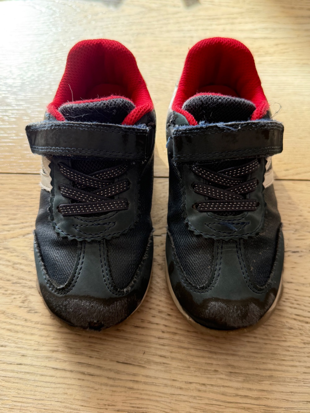 Carter's Navy and Red Kids Sneakers with Hook-and-Loop Strap | TODDLER SIZE 9